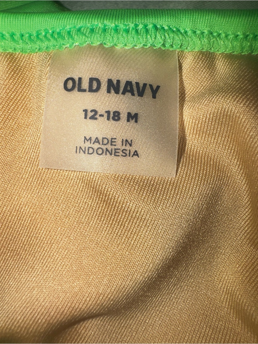 Old Navy Green and Yellow Baby Swimsuit - Picture 4 of 4